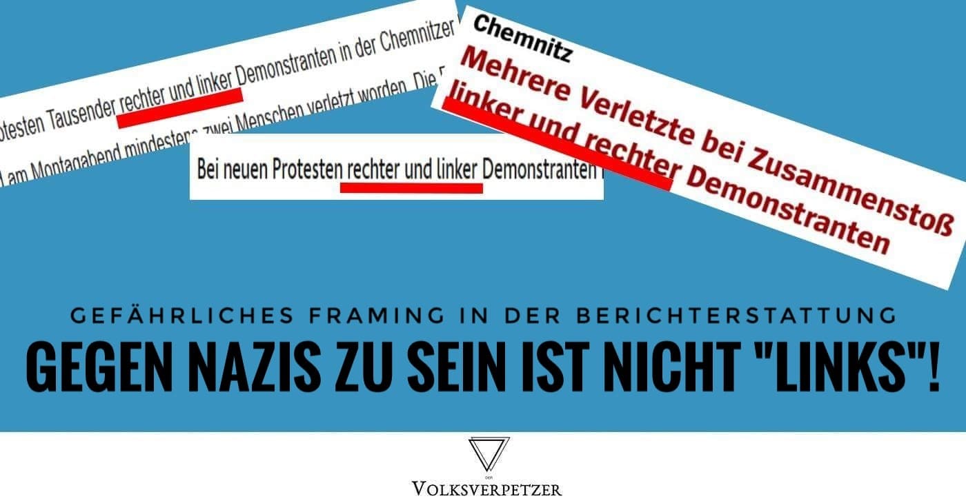 Liebe Presse, wer gegen Nazis demonstriert, ist nicht gleich „links“!