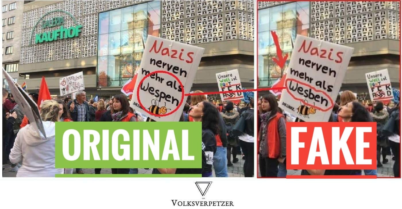 Wieder rechte Fakes zu #wirsindmehr: Demo-Plakat gefälscht
