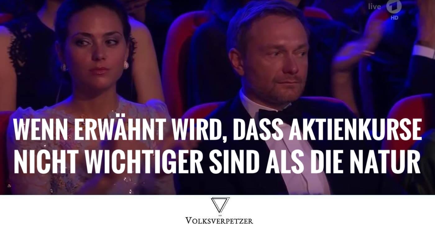 Über diese Reaktion Lindners beim Bambi lacht das Netz