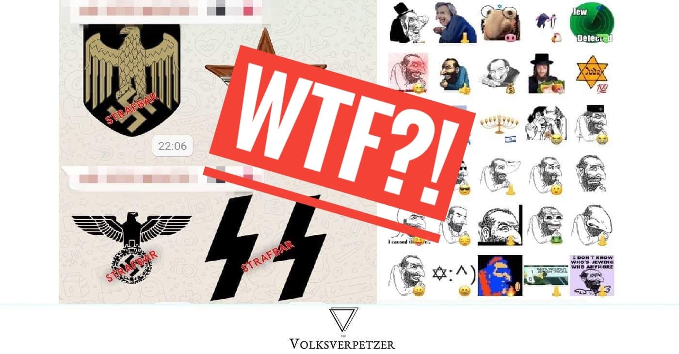 Antisemitische und Neonazi-Sticker auf Telegram & Whatsapp