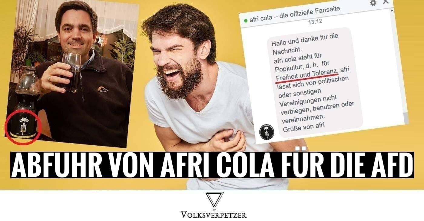 Auch Afri Cola wehrt sich gegen Vereinnahmung durch die AfD!