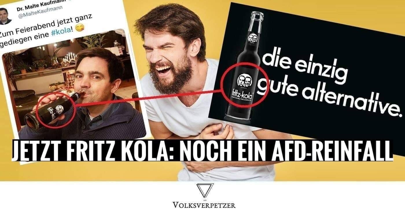 Peinlich! AfDler will Coca Cola boykottieren & trinkt versehentlich linke „fritz-kola“!