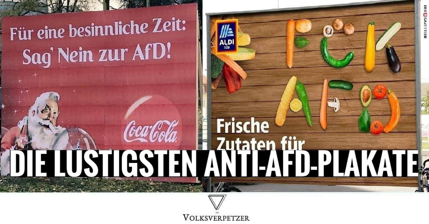 Coca Cola, Nutella & Co.: Die lustigsten Anti-AfD-Plakate bisher