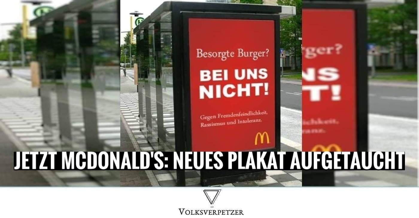 Keine „Besorgten Burger“ bei McDonald’s: Neues Plakat aufgetaucht