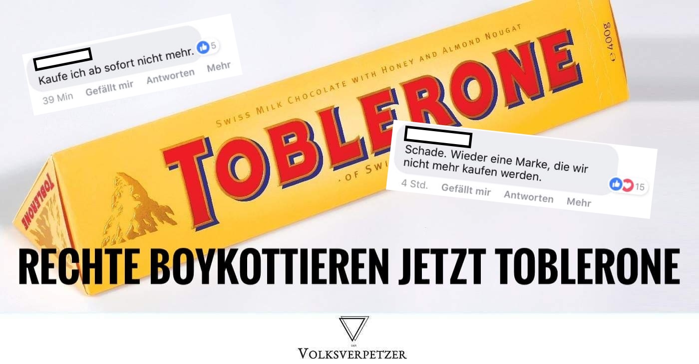 Rechte eskalieren mal wieder: Jetzt folgt Toblerone-Boykott!