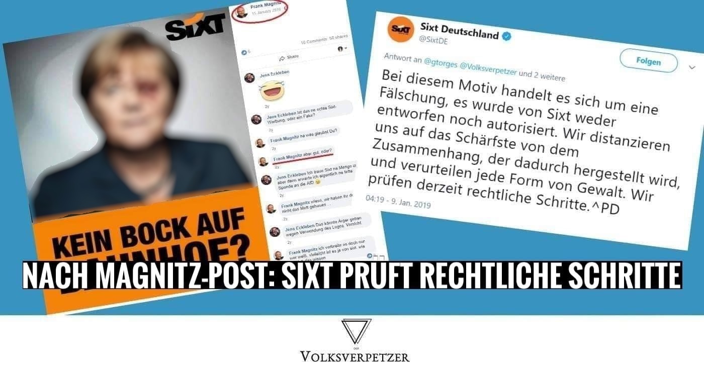 Nach Magnitz-Post: Sixt prüft rechtliche Schritte gegen Ersteller von Merkel-Bild
