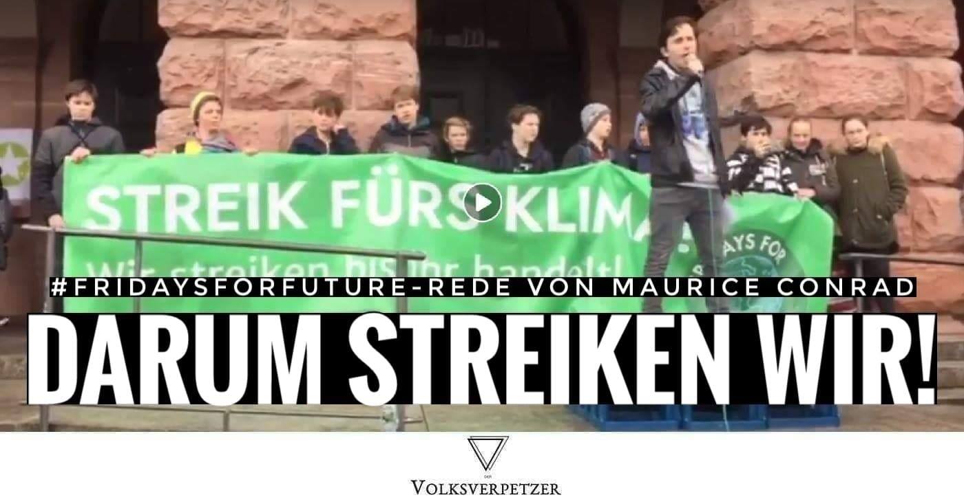 FridaysForFuture: Warum die Schüler wirklich streiken – Eindrucksvolle Rede von Maurice Conrad