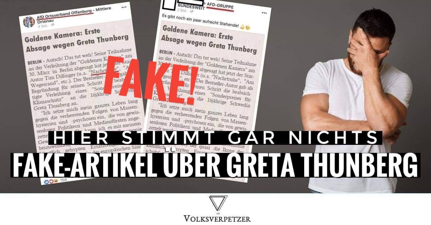 Goldene Kamera & Greta: An diesem rechten Fake-Bild stimmt NICHTS!