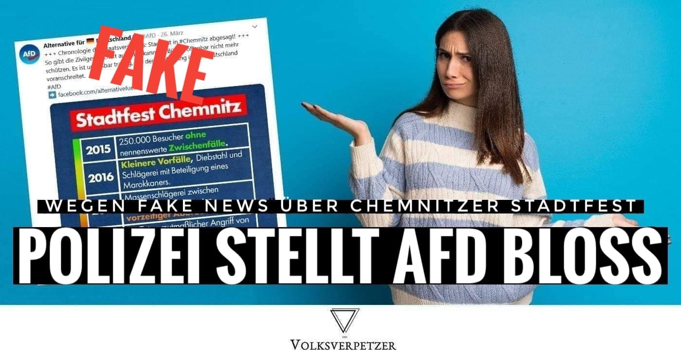Polizei korrigiert Fake News über Chemnitz: AfD auf Twitter bloßgestellt