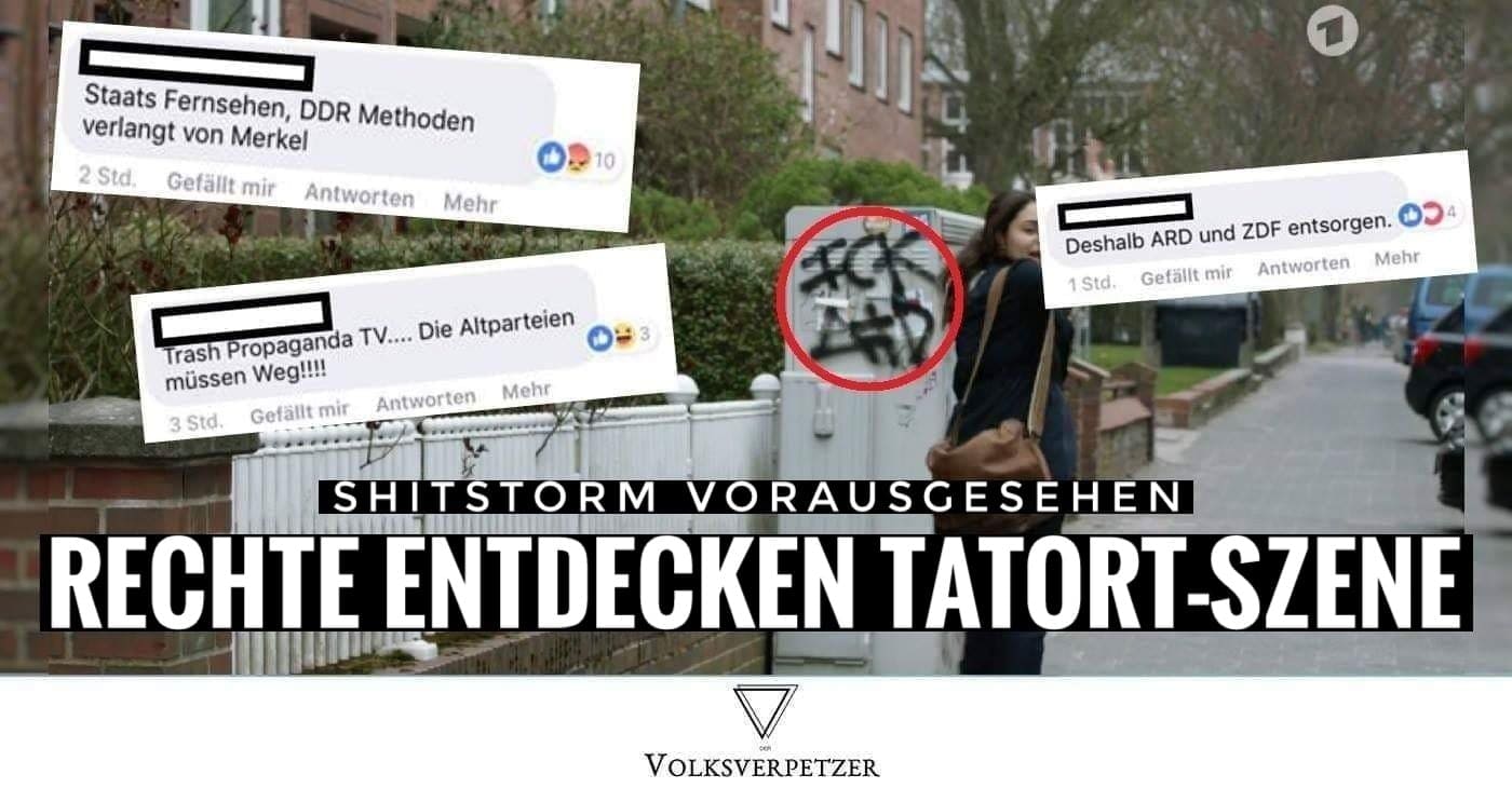 „FCKAFD“-Graffiti entdeckt: So reagieren Rechte auf die Tatort-Szene
