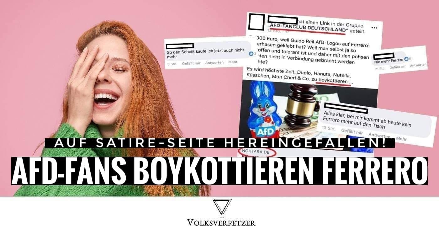 AfD-Fans & „Patrioten“ boykottieren jetzt Ferrero. Wegen einer Satire-Meldung