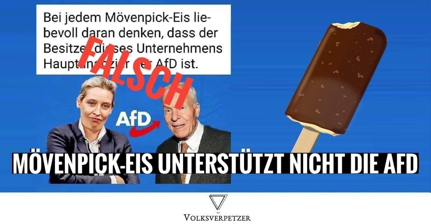 Faktencheck: Nein, Mövenpick-Eis unterstützt nicht die AfD