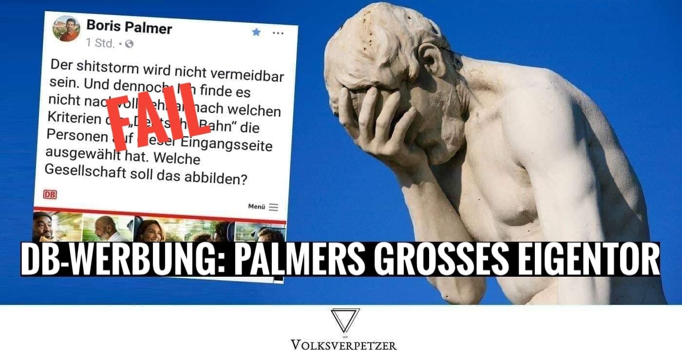 DB-Werbung: Palmers neueste rassistische Provokation ging nach hinten los