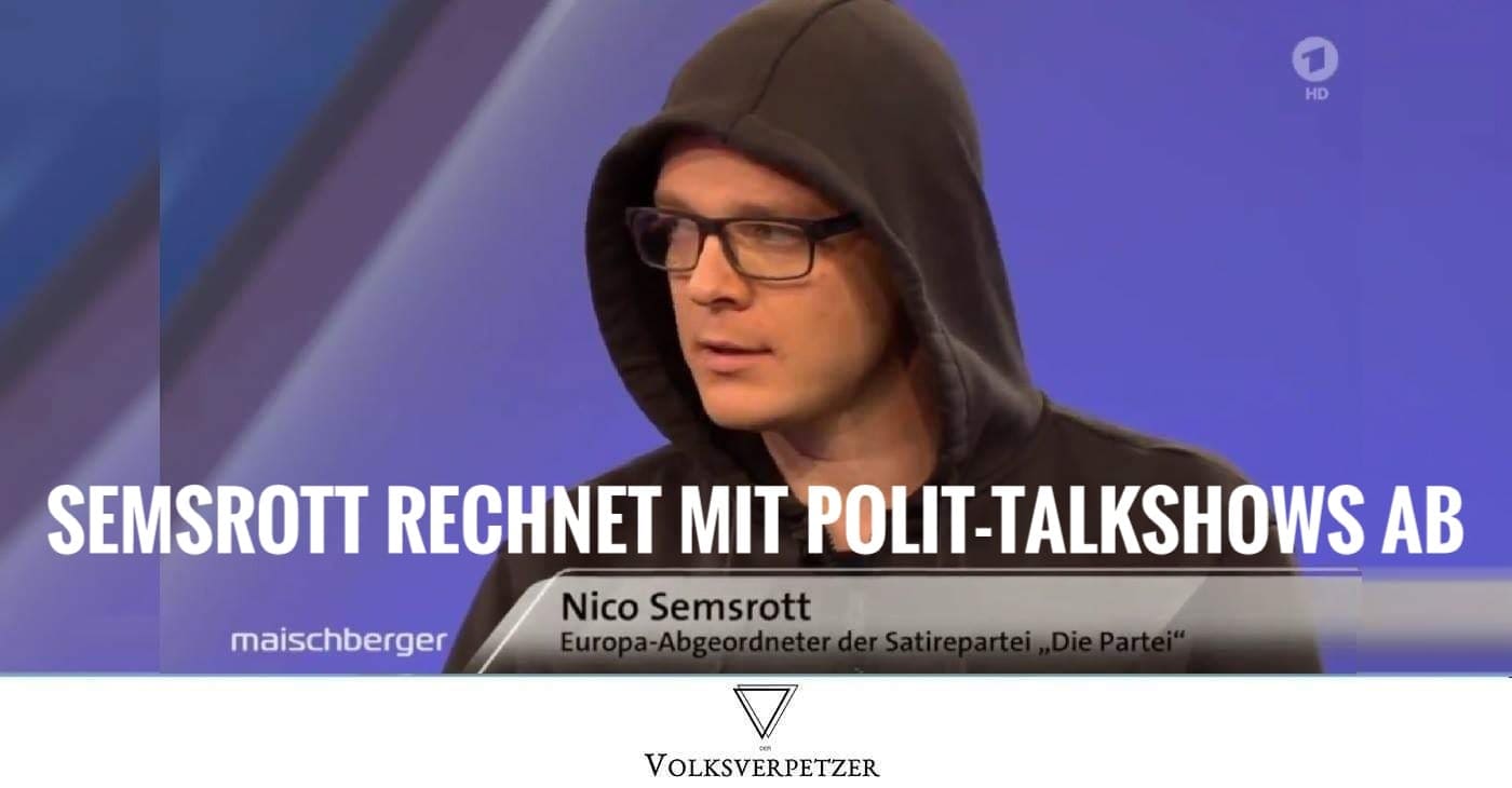Maischberger: So genial zerstört Nico Semsrott in 30 Sekunden Polit-Talkshows