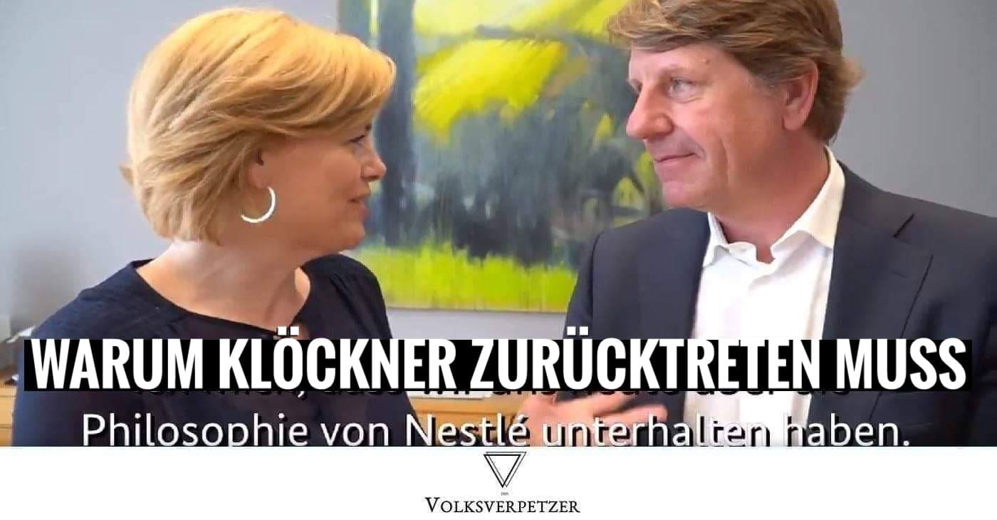 Nestlé-Lobby-Video: Vier Gründe, warum Julia Klöckner zurücktreten muss