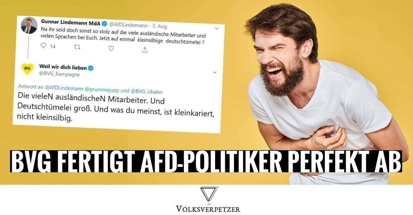 Peinlich! AfD-Politiker wird wieder einmal von der BVG auf Twitter zerlegt