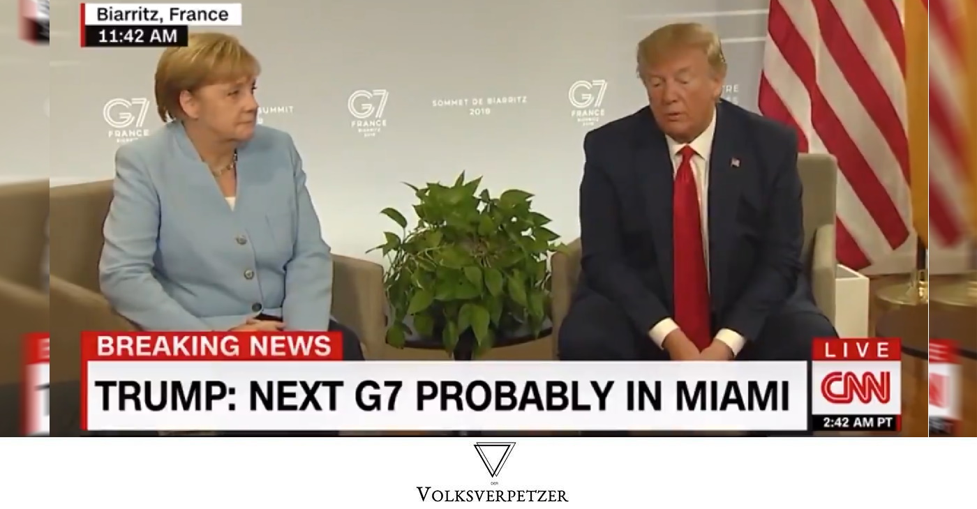 Video: So witzig reagiert Merkel auf eine Bemerkung von Trump