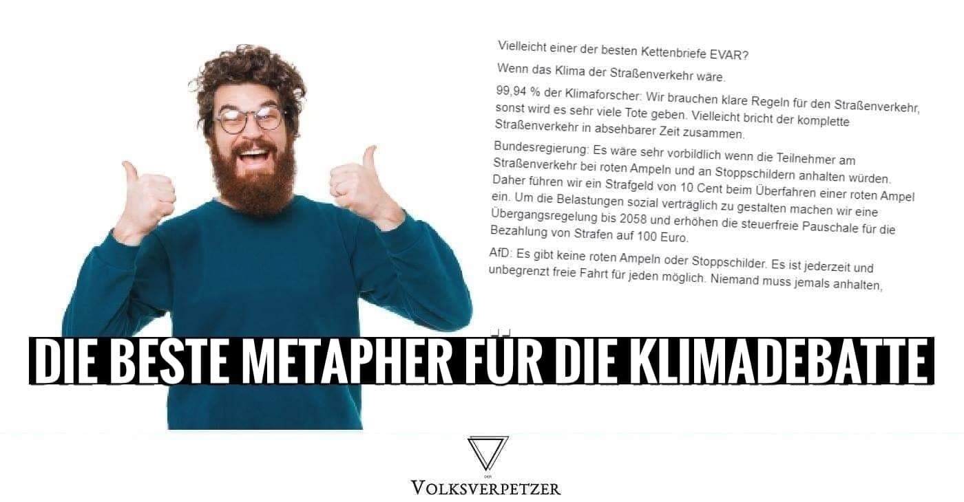Dieser Kettenbrief bringt die Klimadebatte perfekt auf den Punkt