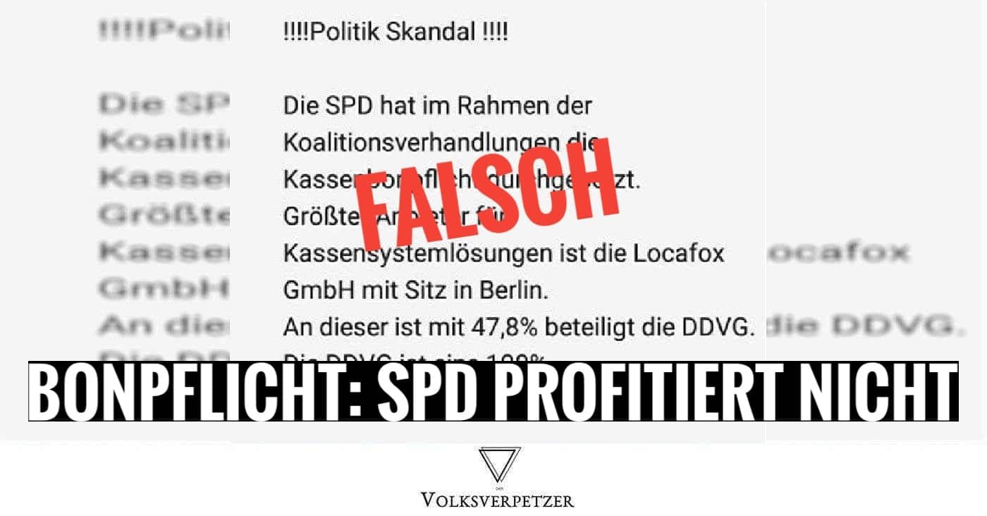 Kassenbonpflicht: SPD verdient nicht an Bonpflicht, kein „Politikskandal“