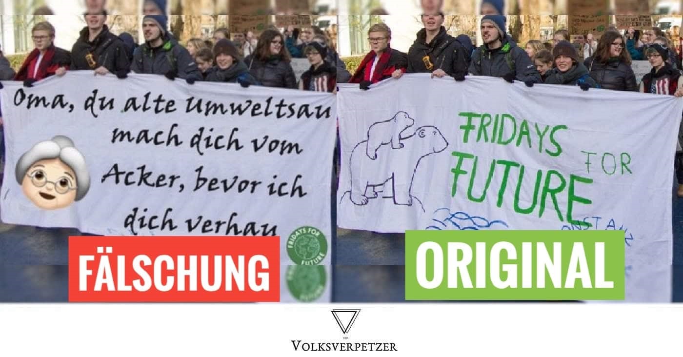 Rechte verbreiten lächerlichen Umweltsau-Fake über Fridays For Future