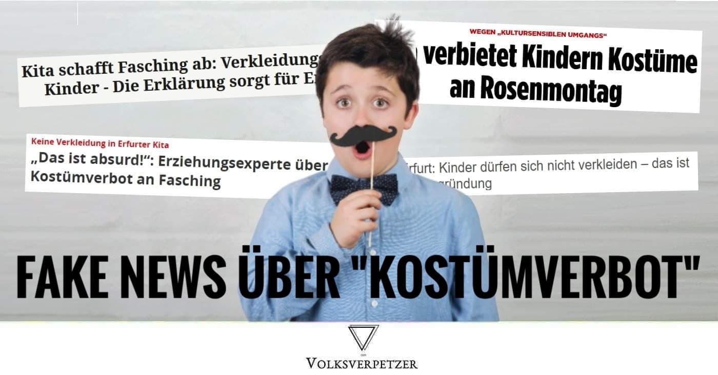 Fake News! Kein „Verkleidungsverbot“ an Fasching in Kita in Erfurt!