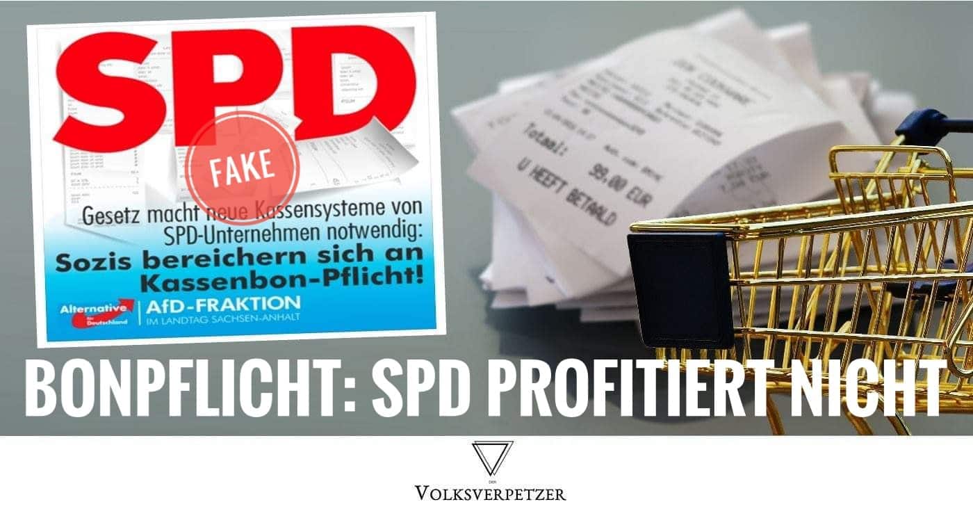 Kassenbonpflicht: AfD verbreitet Fake über die SPD – keine Bereicherung
