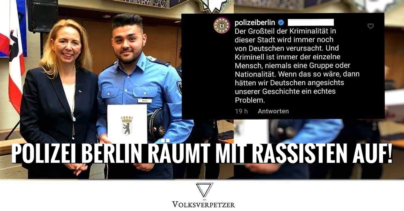 Polizeimeister Mahmoud: So gut kontert die Polizei Berlin rassistische Hetze!