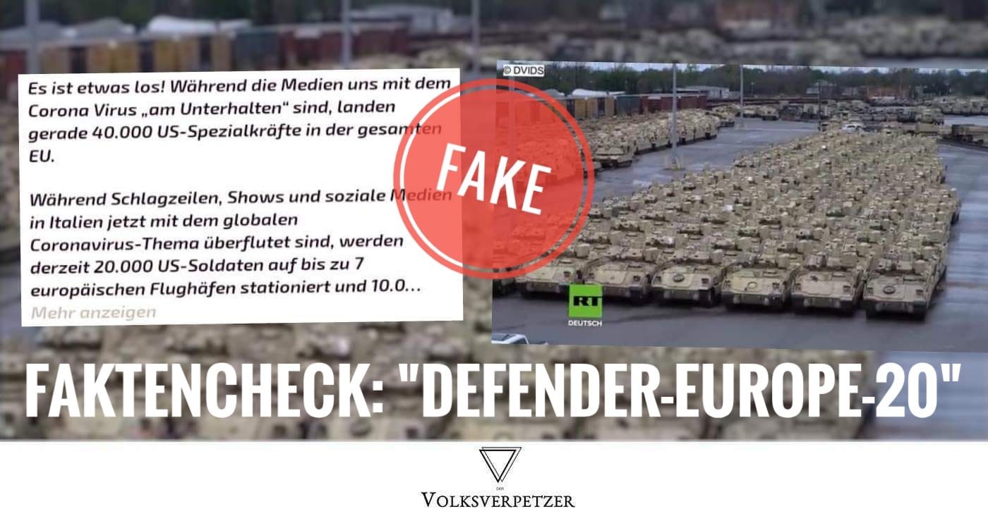 Faktencheck „Defender-Europe-20“: Nur abgesagte Truppenübung, keine „Invasion“!