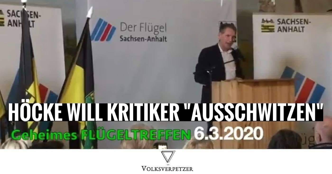 Video-Leak: Faschist Höcke möchte interne Flügel-Gegner „ausschwitzen“