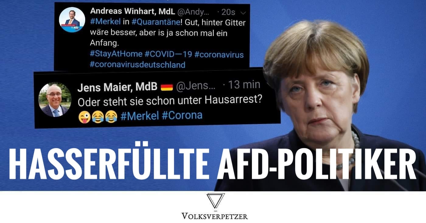 Merkel in Quarantäne: So hasszerfressen reagieren AfD-Abgeordnete