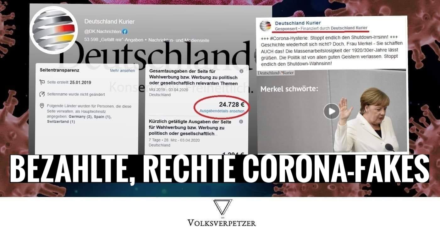 Exklusiv: Facebook lässt sich von AfD-naher Zeitung bezahlen, Corona Fakes zu verbreiten