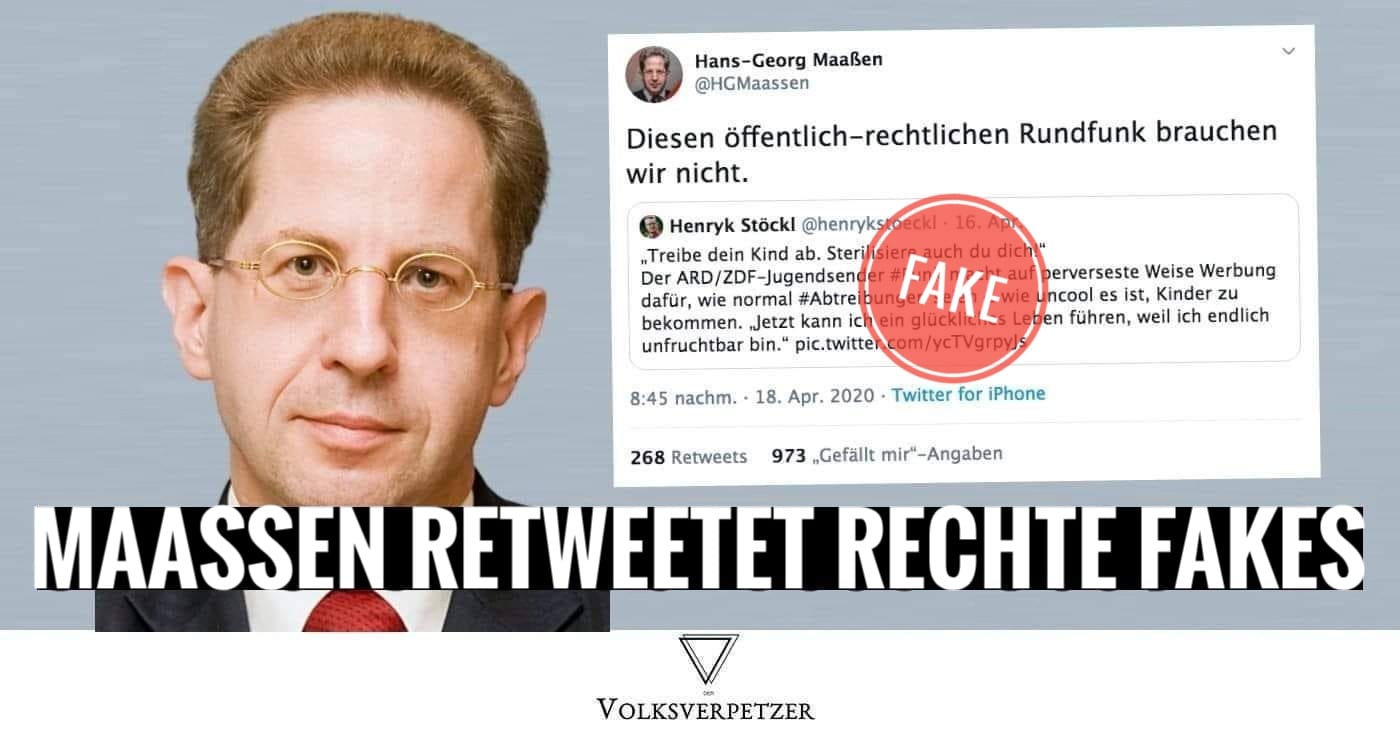 Ex-Verfassungsschutz Maaßen retweetet Lügen von Rechtsradikalen