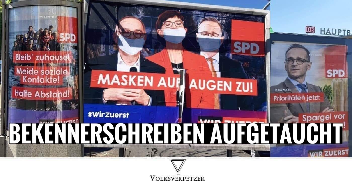 Bekennerschreiben zugespielt: Fake-SPD-Plakate – satirische Kritik an Flüchtlingspolitik