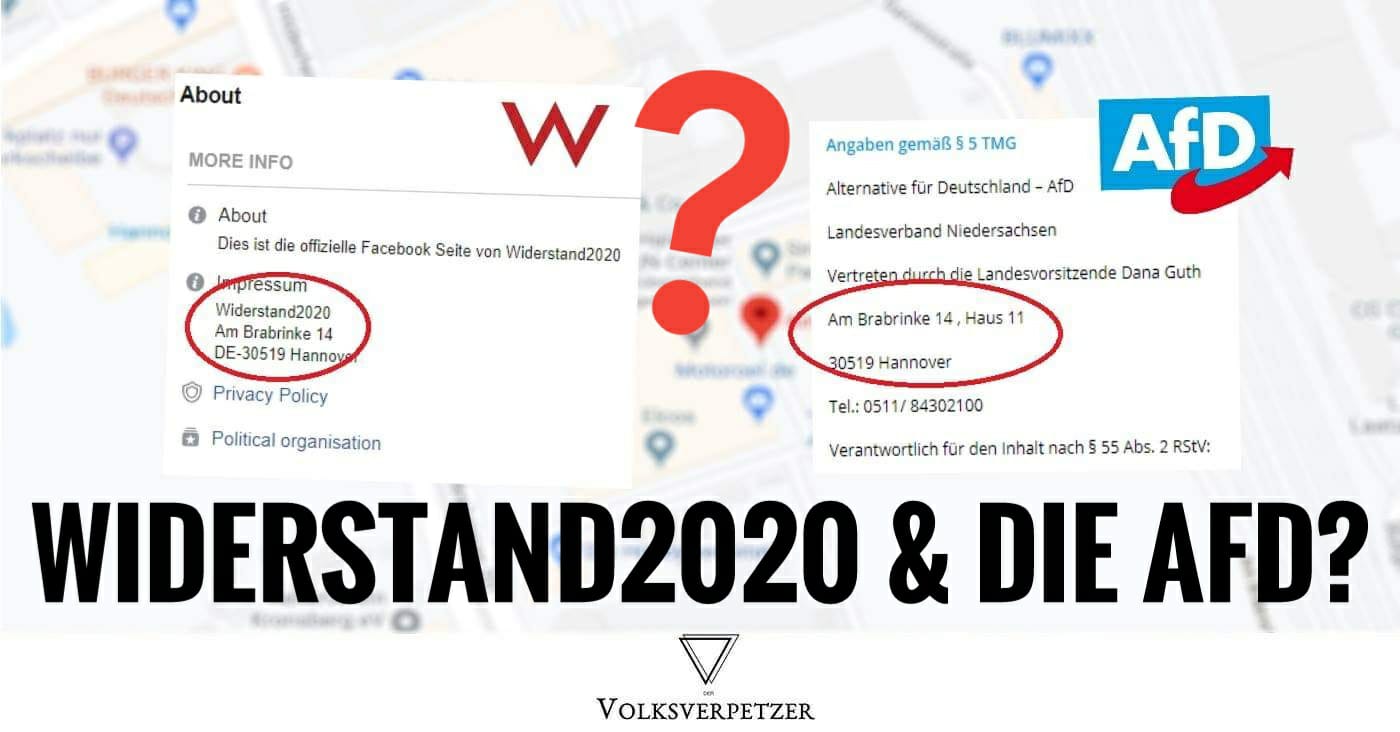 Faktencheck: Widerstand2020 hat die gleiche Adresse wie die AfD Niedersachsen?