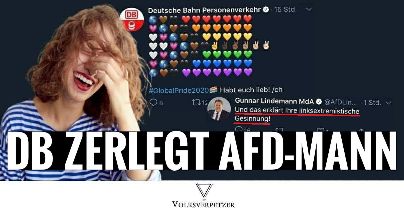 Peinlich: Deutsche Bahn „linksextrem“?! AfD-Politiker blamiert sich auf Twitter