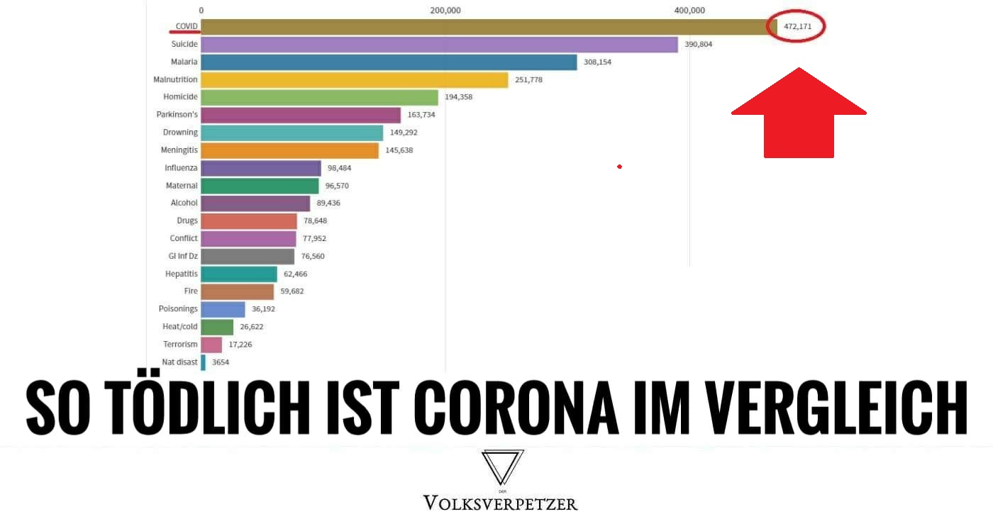 Globale Todesursachen im Vergleich: Statistik widerlegt Corona-Verharmloser