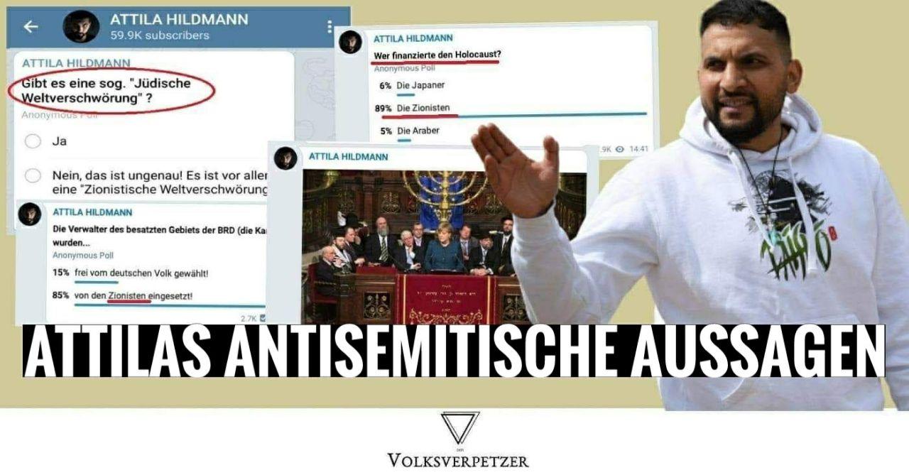 „Jüdische Weltverschwörung“: Attila Hildmann verbreitet antisemitische Aussagen