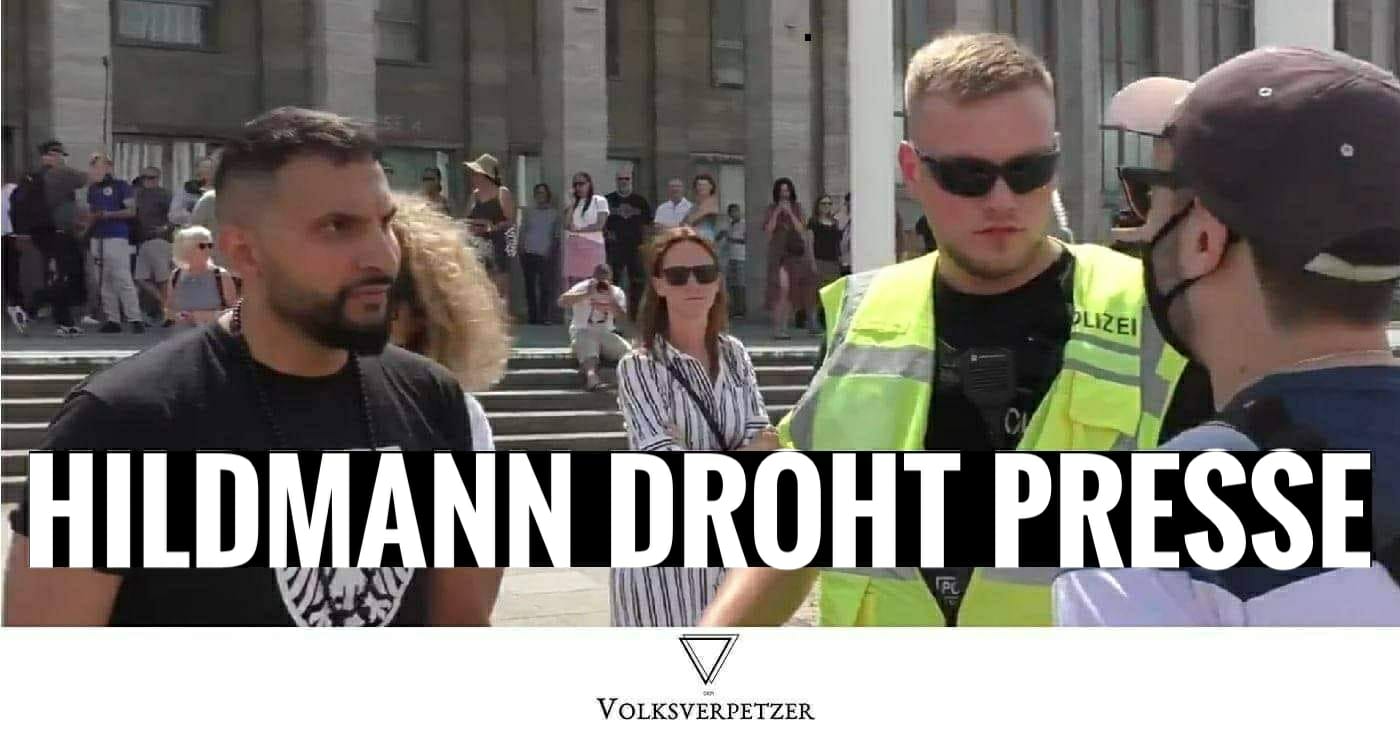 Video: Attila Hildmann bedroht Journalisten – Polizei schaut zu – Strafanzeige