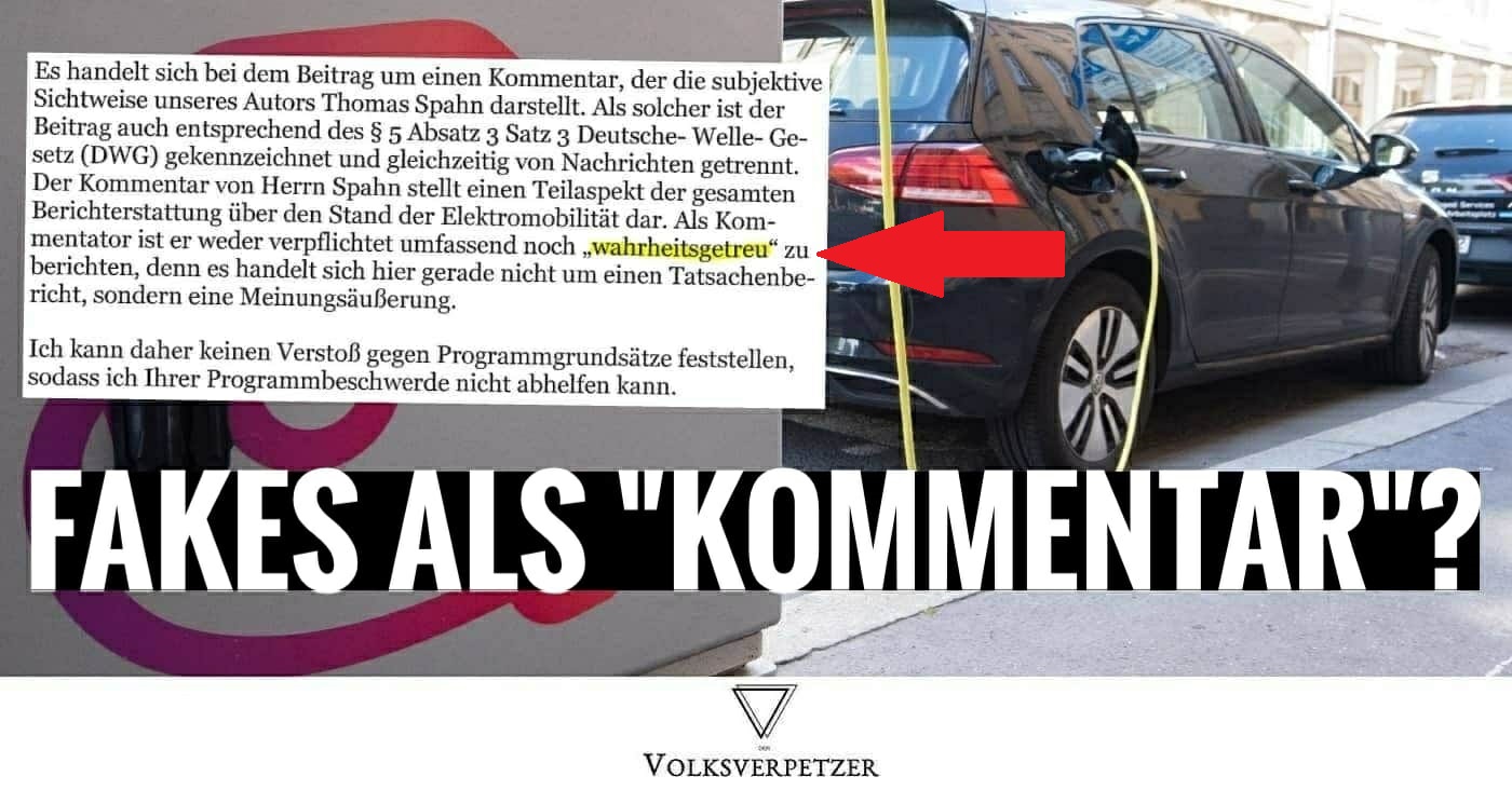 Deutsche Welle verbreitet Unwahrheiten über E-Autos – als „Kommentar“