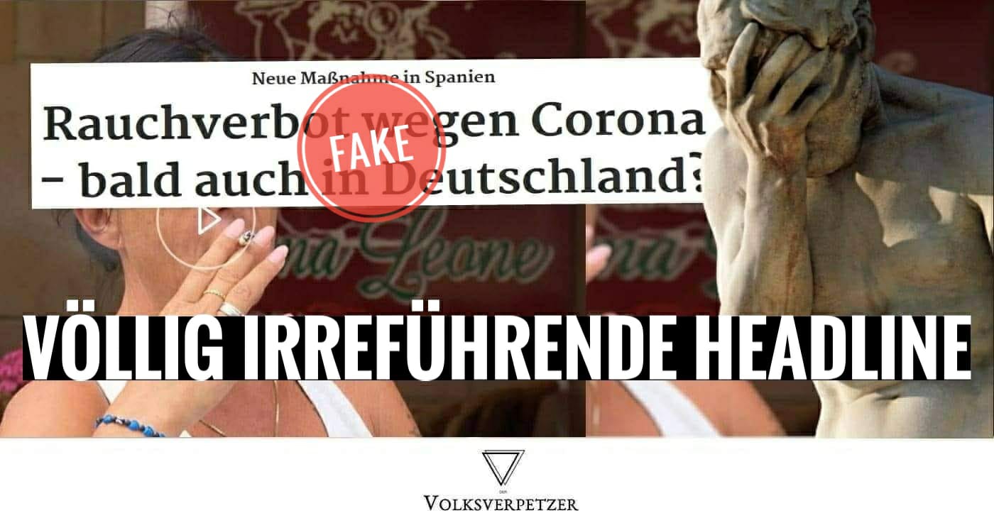 Fake: KEIN Rauchverbot wegen Corona in Deutschland geplant!