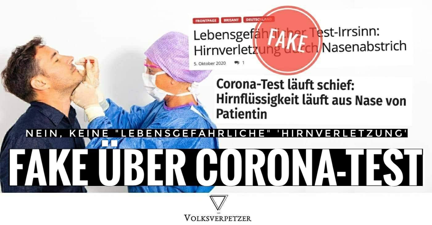 Clickbait wird zur Fake News: Nein, KEINE ‚Hirnverletzung‘ durch Corona-Tests!