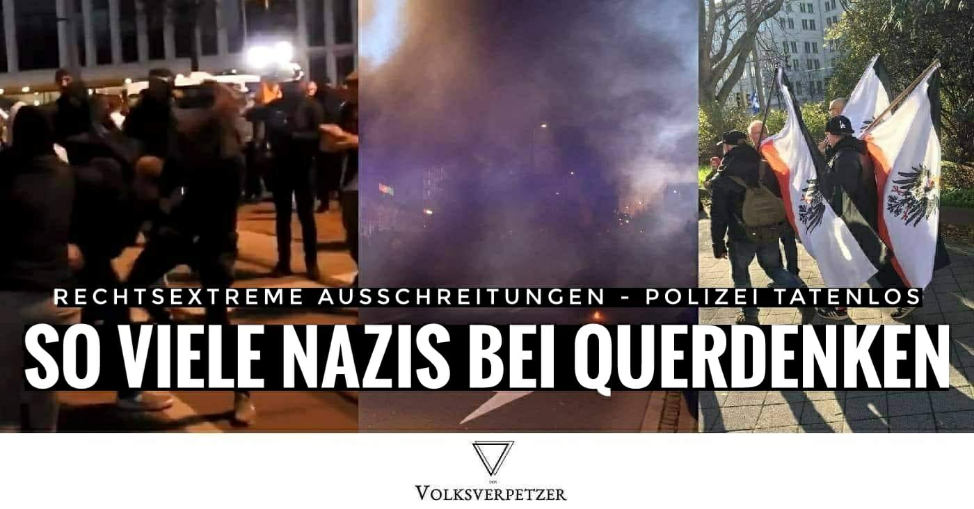 Angriffe auf Presse & Polizei in Leipzig: So rechtsextrem war Querdenken (AfD, NPD, Nazi-Hooligans uvm)