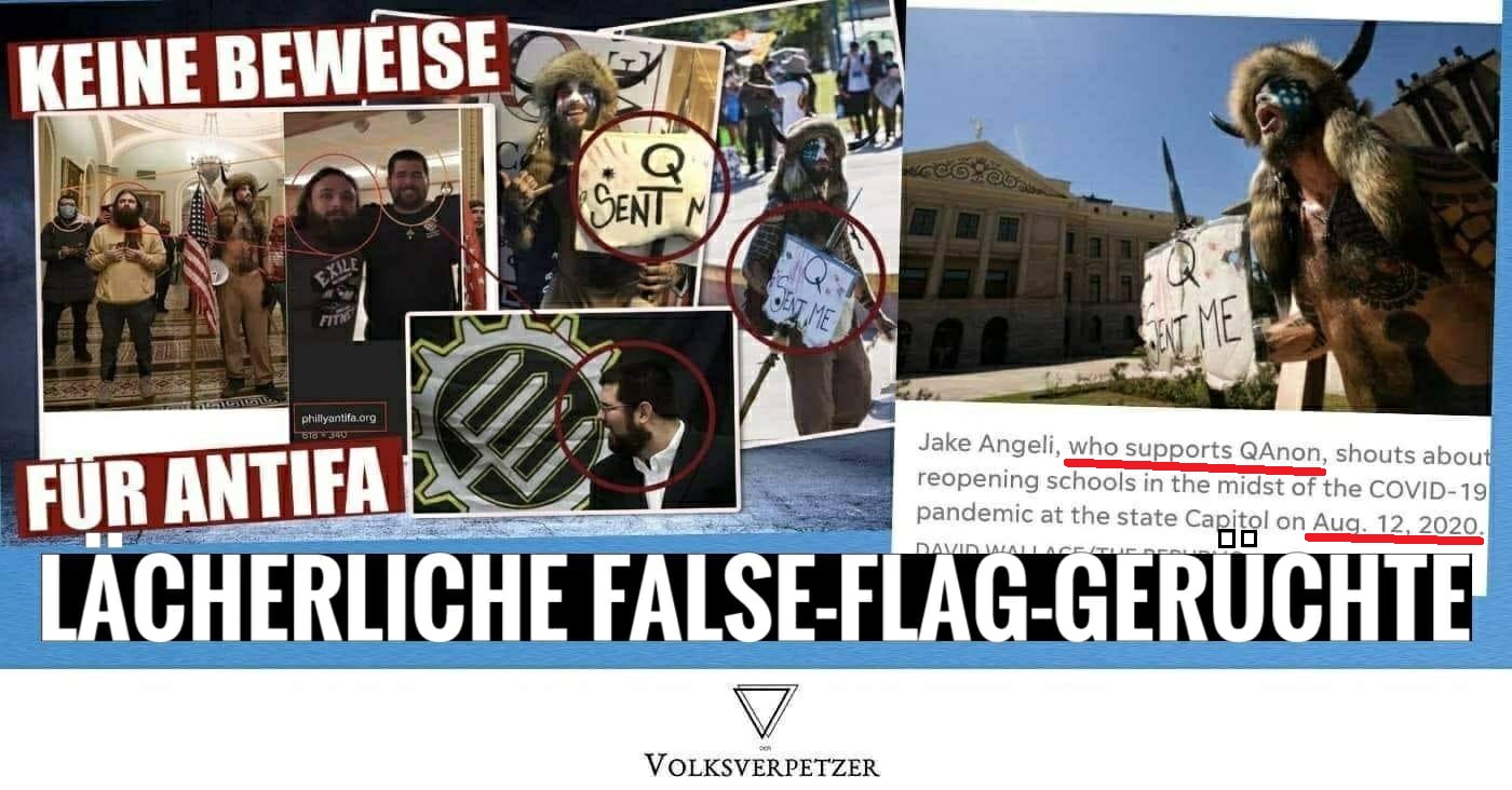 Sturm aufs Capitol: Sogar anderen Rechtsextremen sind die Antifa-false-flag-Fakes peinlich