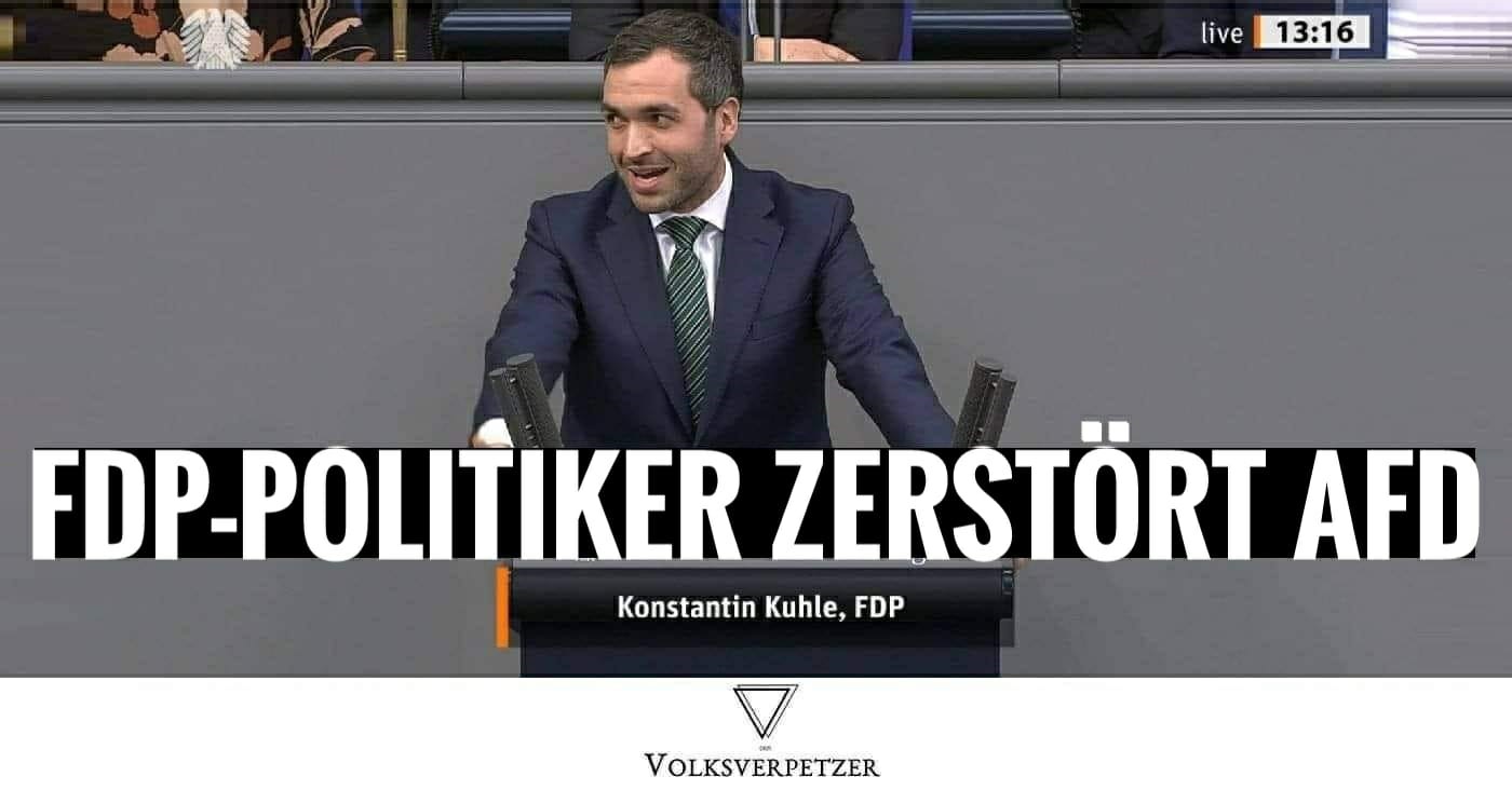 Konstantin Kuhle (FDP) rechnet im Bundestag großartig mit der AfD ab