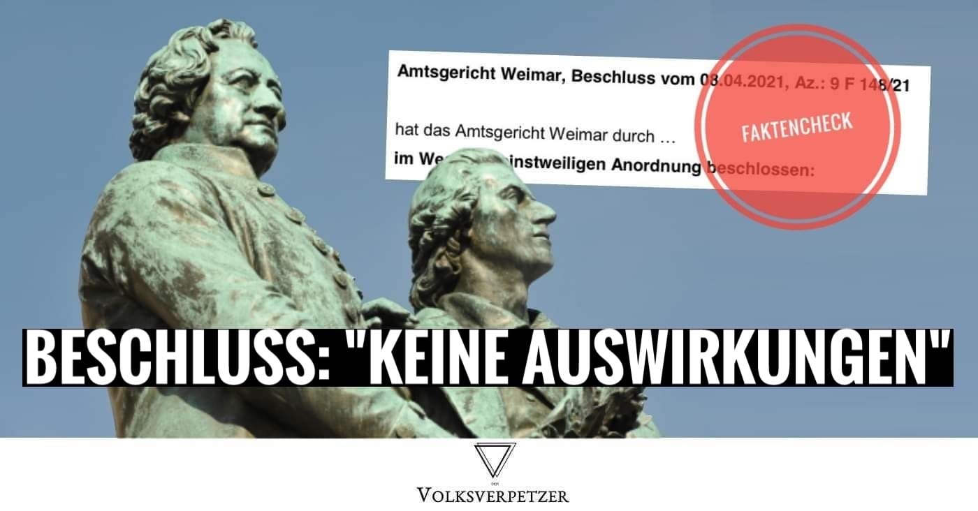 Querdenker freuen sich zu früh: Quatsch-Beschluss aus Weimar hat „keine Auswirkungen“