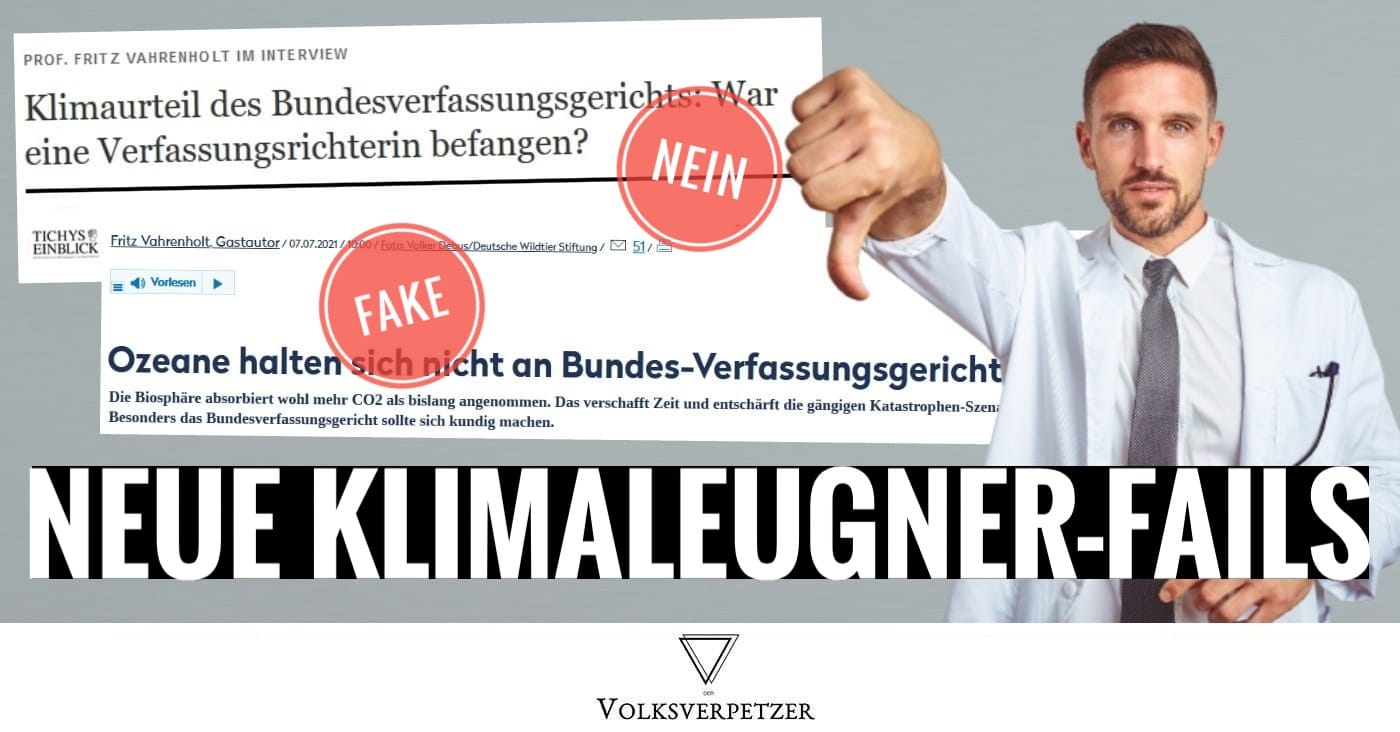 Vahrenholts neue Klima-Leugner-Fails: Die eigene Quelle widerspricht seinem Fake!