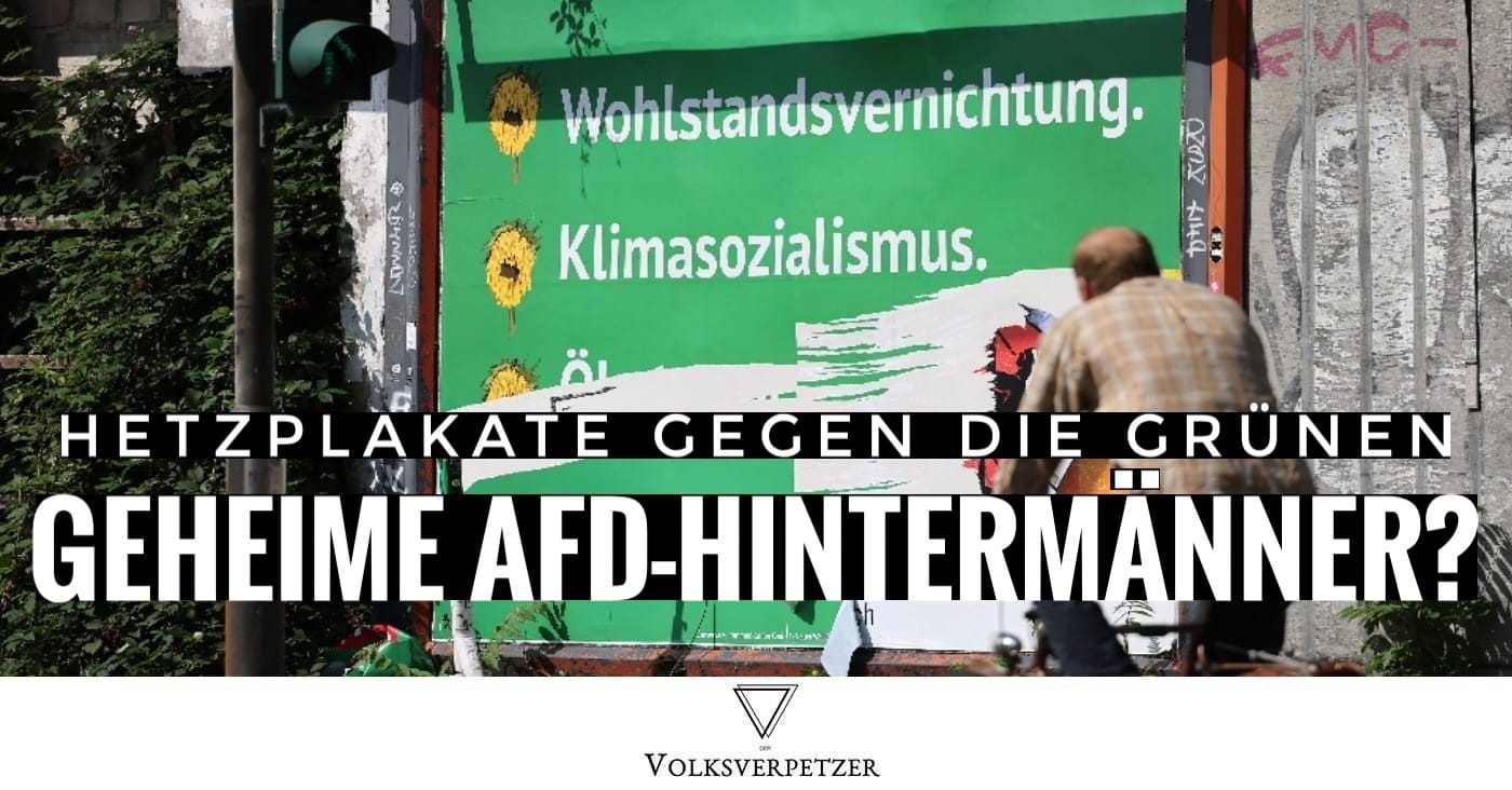 Rechte Anti-Grünen-Hetz-Plakate: Selbe Hintermänner wie die der AfD?