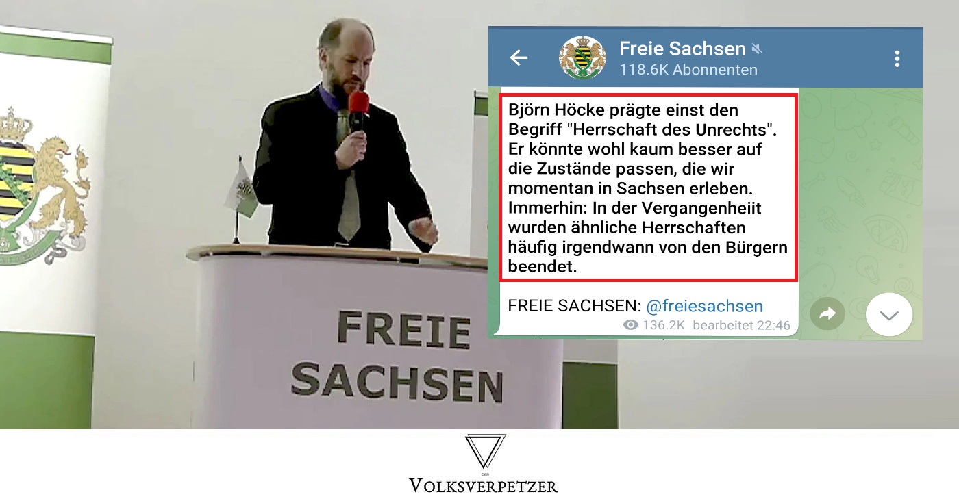 Die Freien Sachsen auf Telegram: Eine rechtsextreme Querdenker-Partei