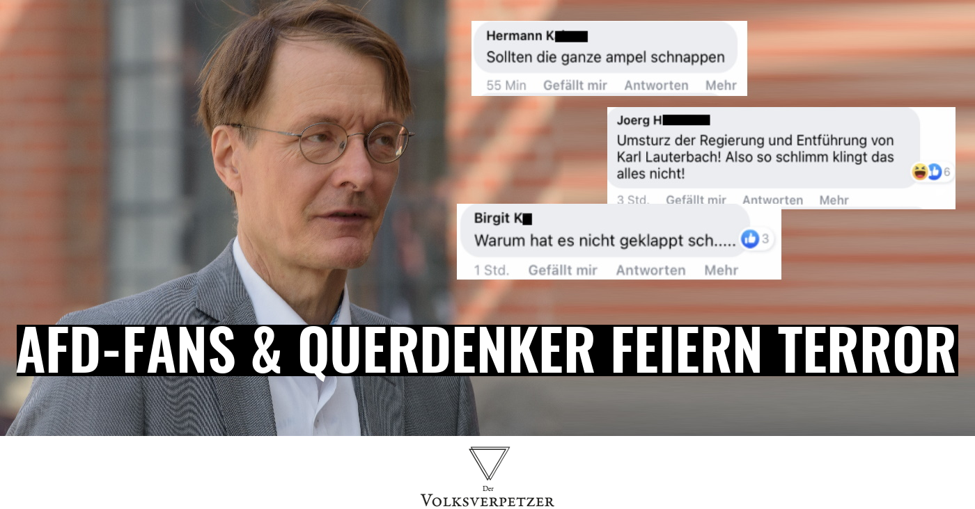 So widerlich reagieren AfD-Fans & Querdenker auf Lauterbach-Entführungspläne