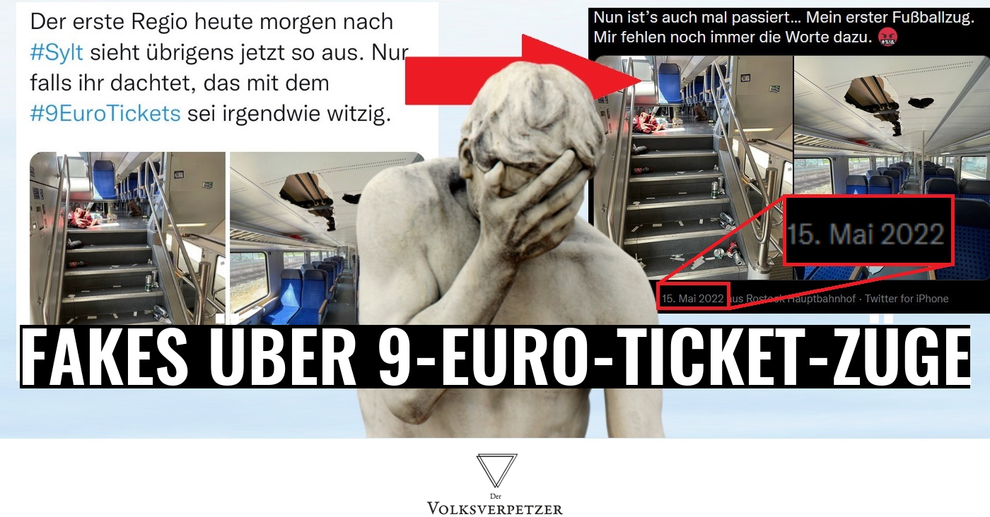 Fake-Bilder sollen Stimmung gegen 9-Euro-Ticket machen